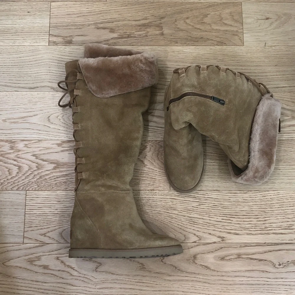 NEW UGG Classic Femme Over The Knee Boots Size 8 Chestnut Brown
